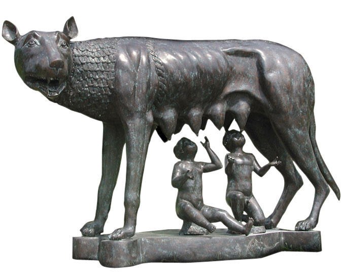 Bronze Capitoline Wolf nursing Romulus and Remus
